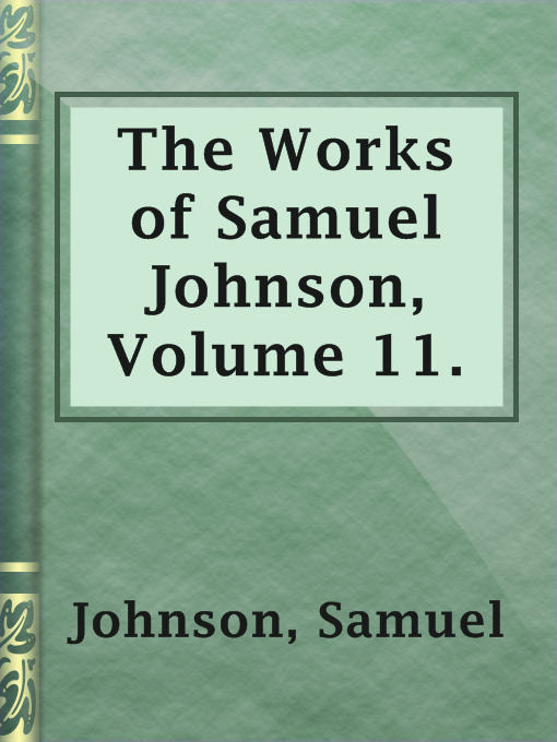 Cover image for The Works of Samuel Johnson, Volume 11.